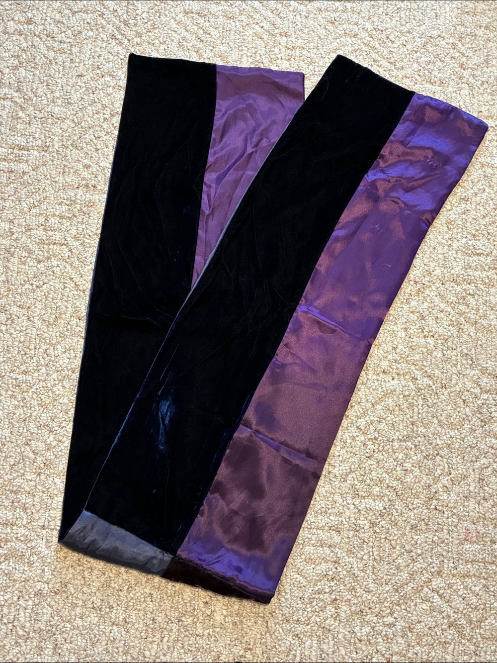 Coldwater Creek Vintage Velvet & Satin Scarf EUC